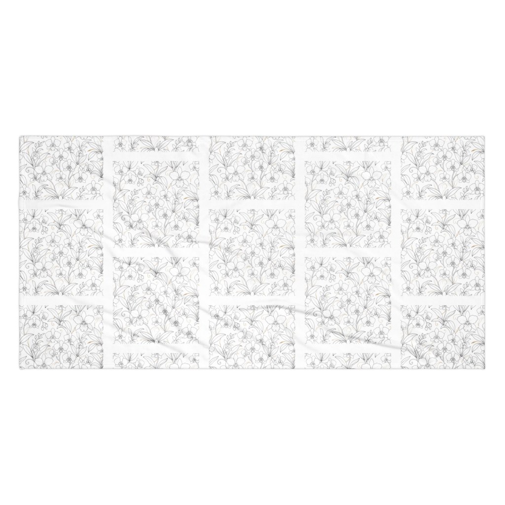 Botanical Serenity Luxury Beach Towel