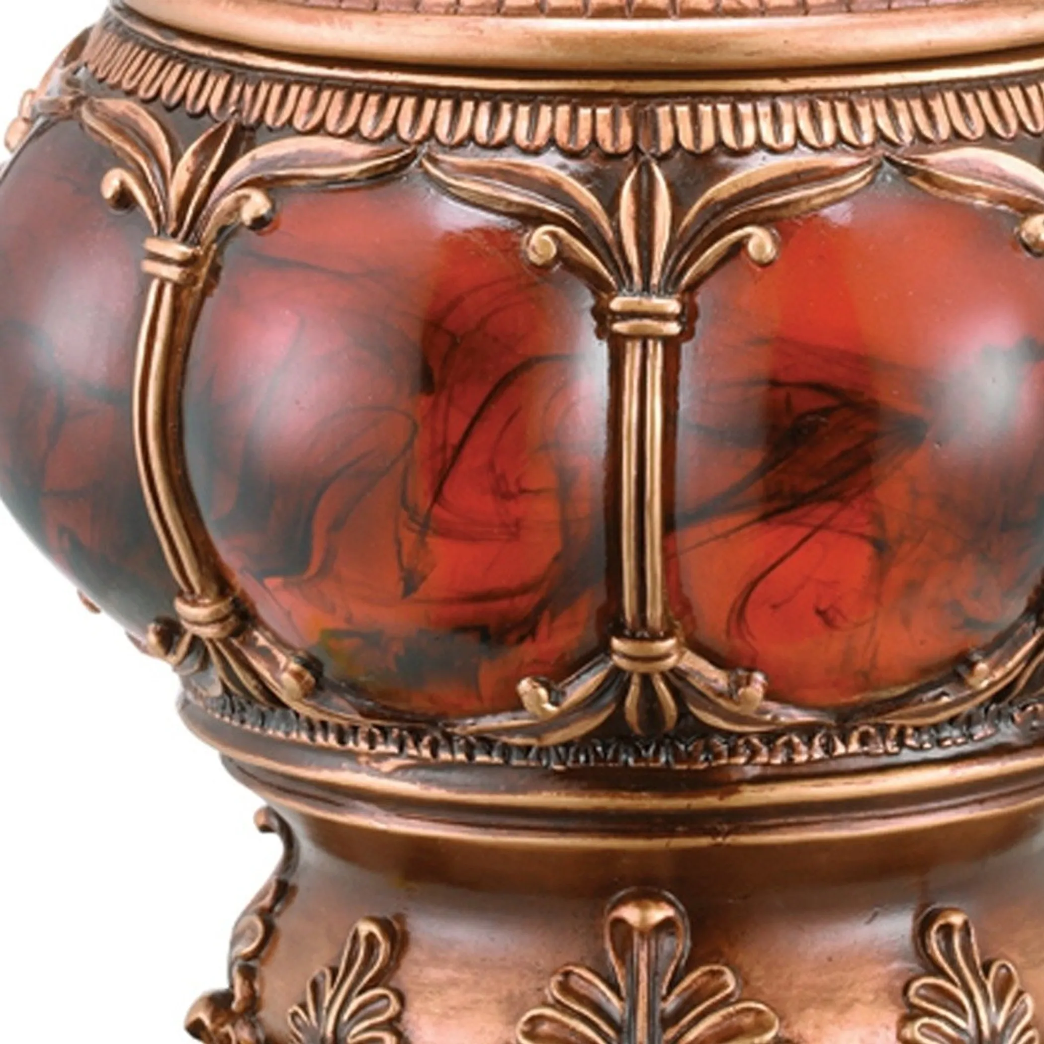Resin Marbleized Jewelry Box With Gemstones and Crystals - Image 5