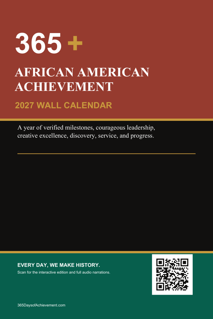 365+ African American Achievement 2027 wall calendar cover