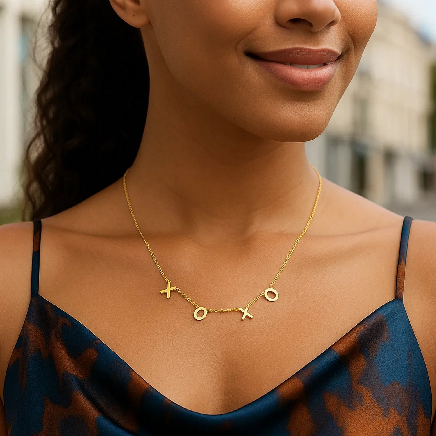 14K Yellow Gold XOXO Necklace - Image 4