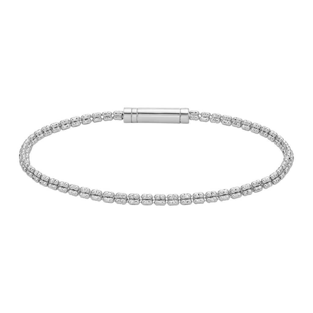 14K White Gold Fancy Ice Chain Bracelet (2.70 mm)